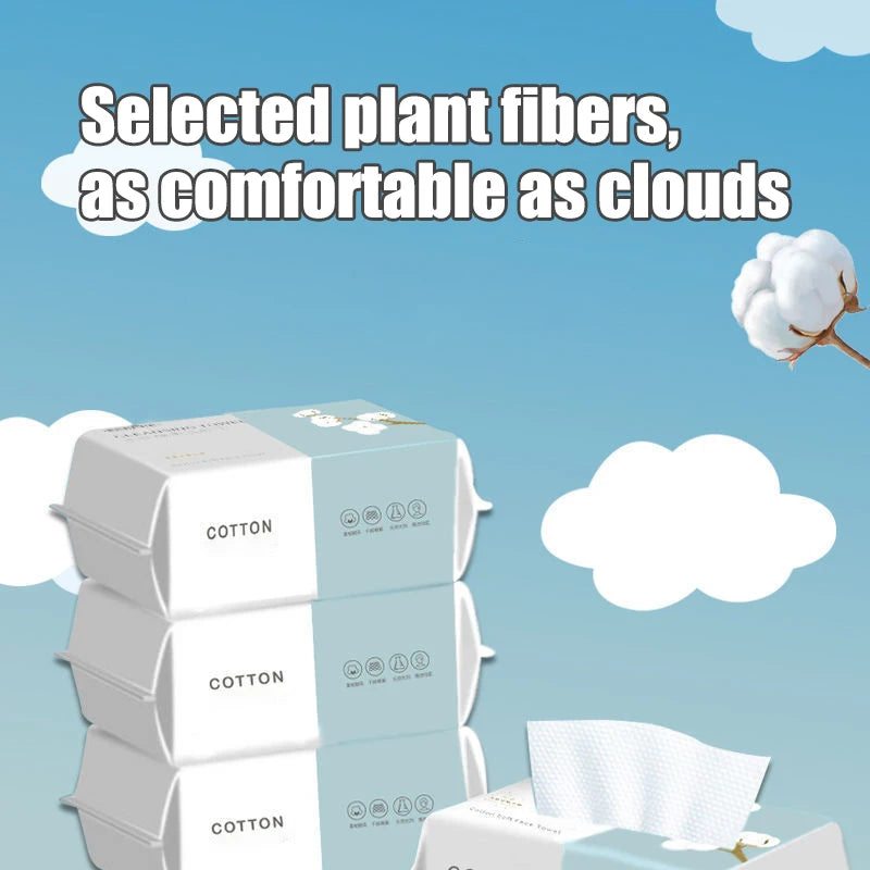 Disposable Facial Cleansing Towels - 100 Pack