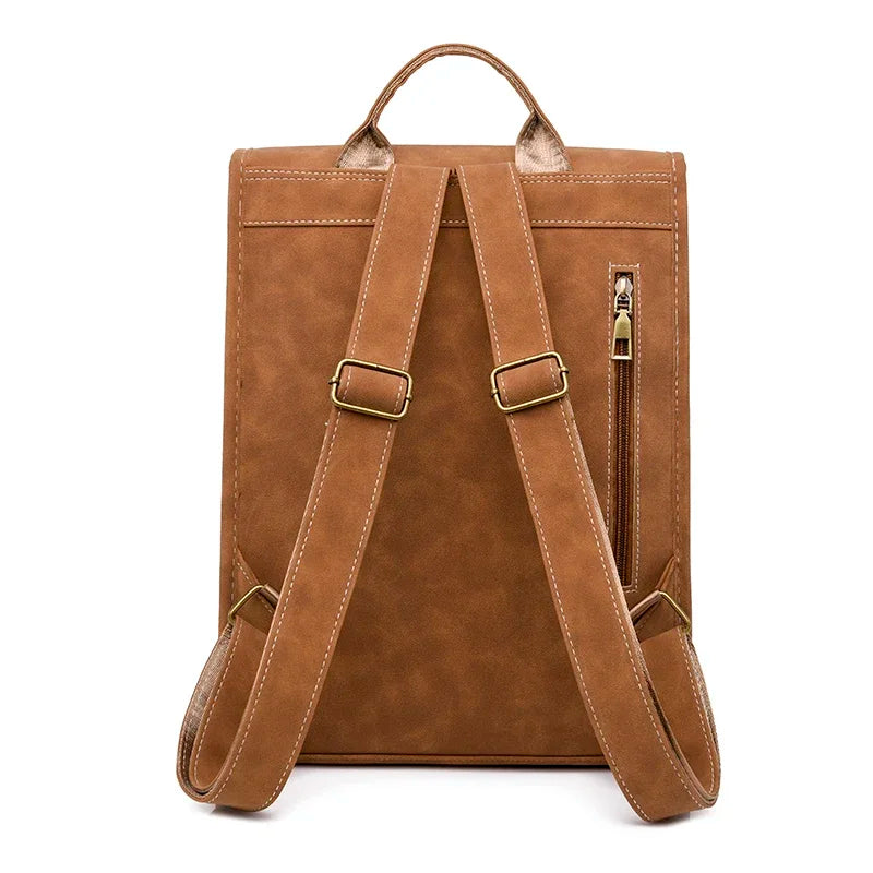Leather Backpack for Women - Laptop Travel Bag