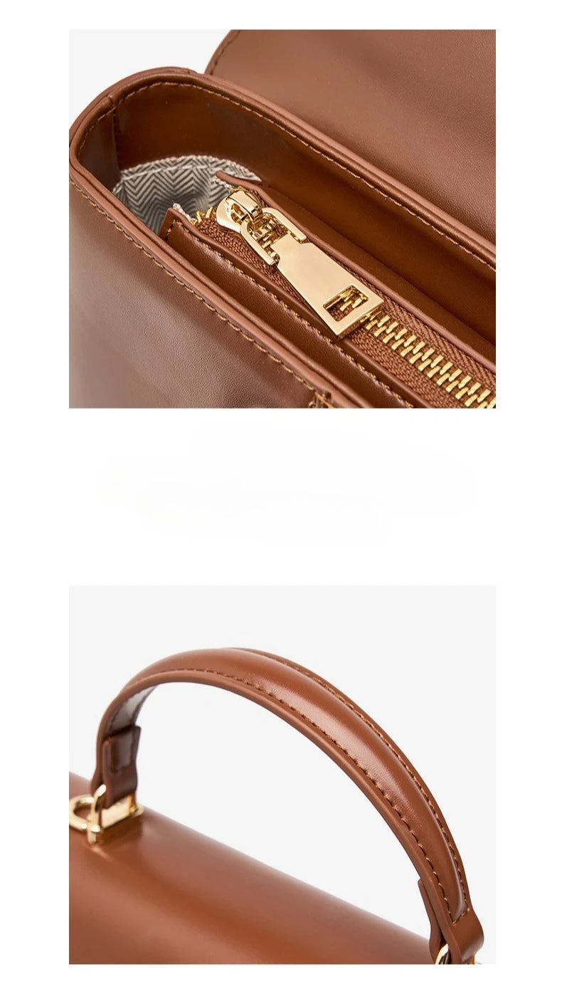 Genuine Leather Crossbody Handbag - Designer Tote