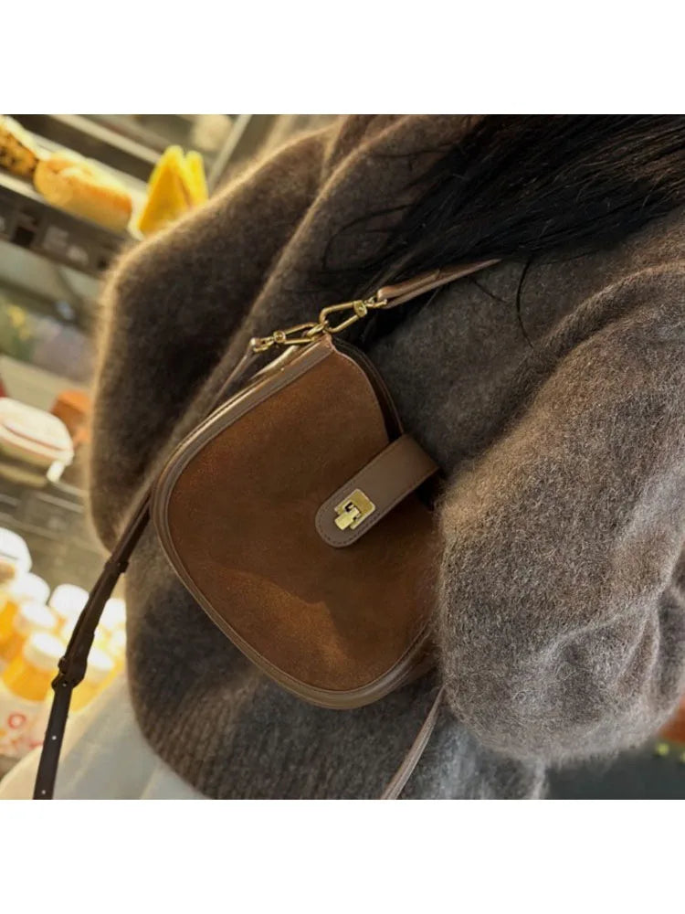Genuine Leather Shoulder Bag - Soft Crossbody Handbag