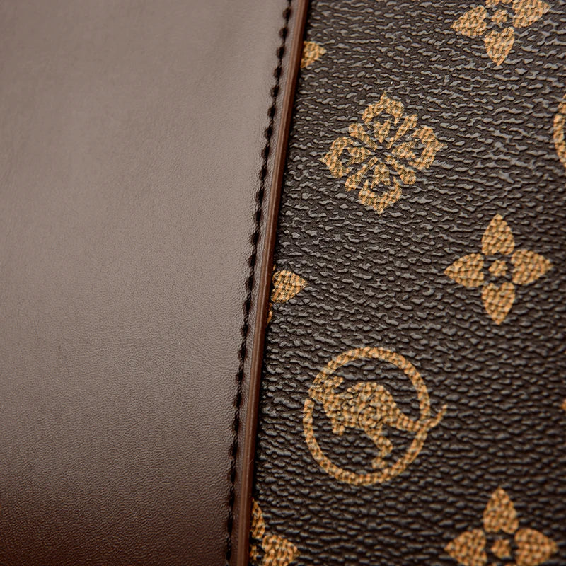 Kangaroo Print Leather Shoulder Bag