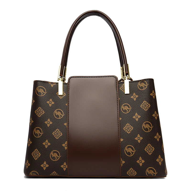 Kangaroo Print Leather Shoulder Bag