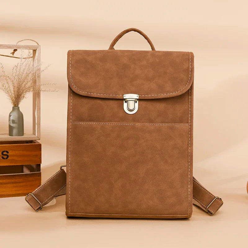 Leather Backpack for Women - Laptop Travel Bag