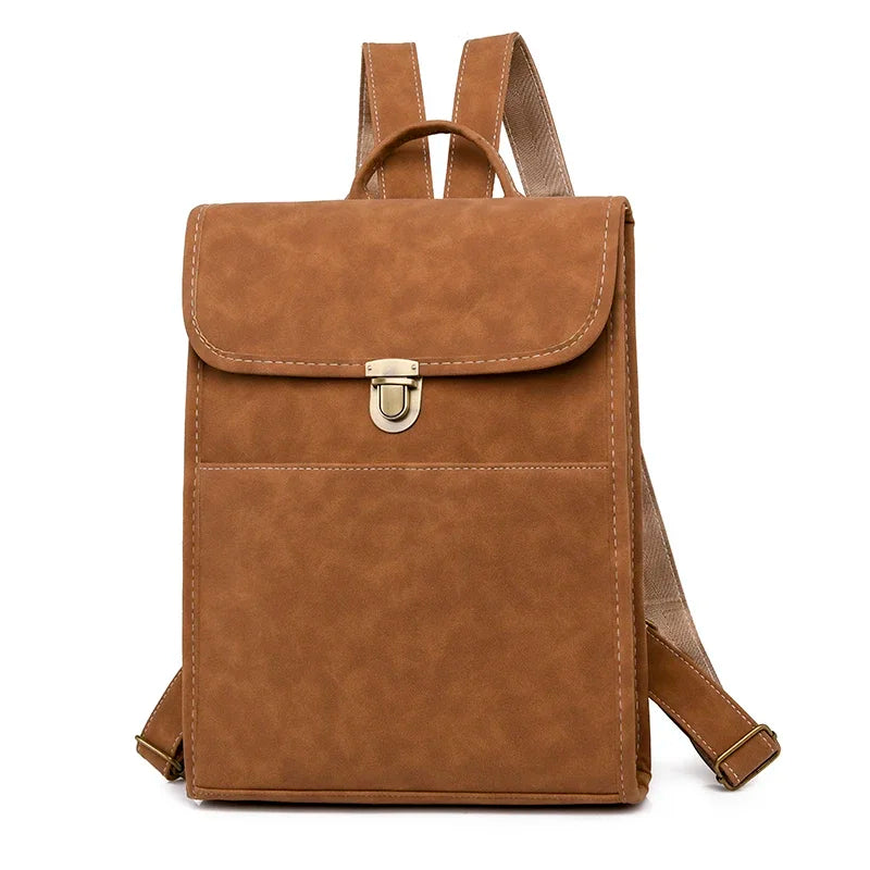 Leather Backpack for Women - Laptop Travel Bag