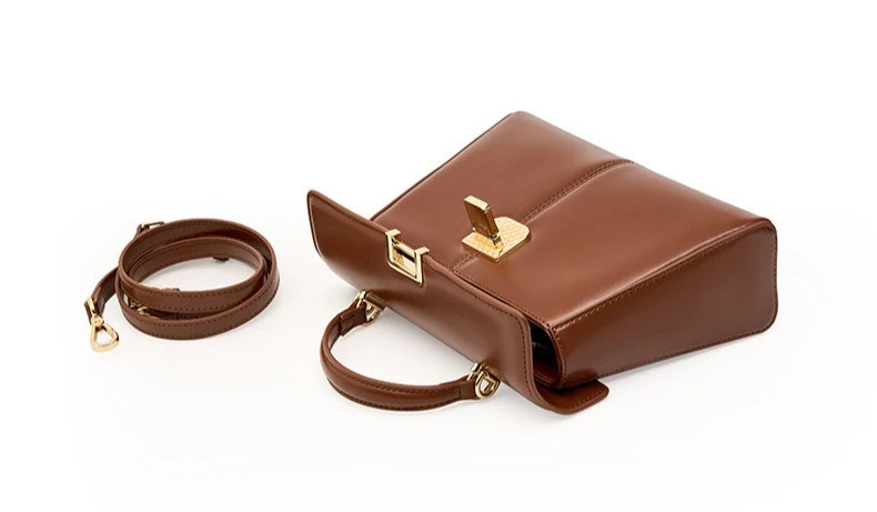 Genuine Leather Crossbody Handbag - Designer Tote